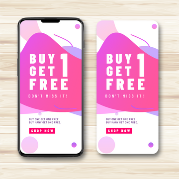 Buy One Get One Free offer! اشترِ واحدة واحصل على الأخرى مجانًا! 