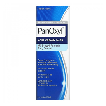 PanOxyl Acne Creamy Wash 4% Benzoyl Peroxide Daily Control - 170g