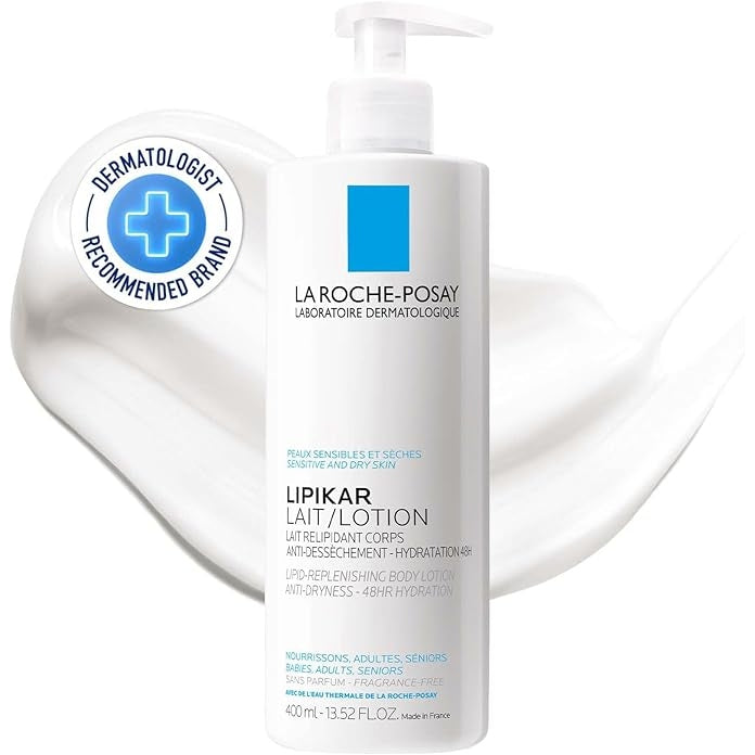 La Roche-Posay Lipikar Daily Repair Moisturizing Cream, Fragrance Free Body Moisturizer with Shea Butter, Body Lotion for Dry Skin, Moisturizing for Sensitive Skin