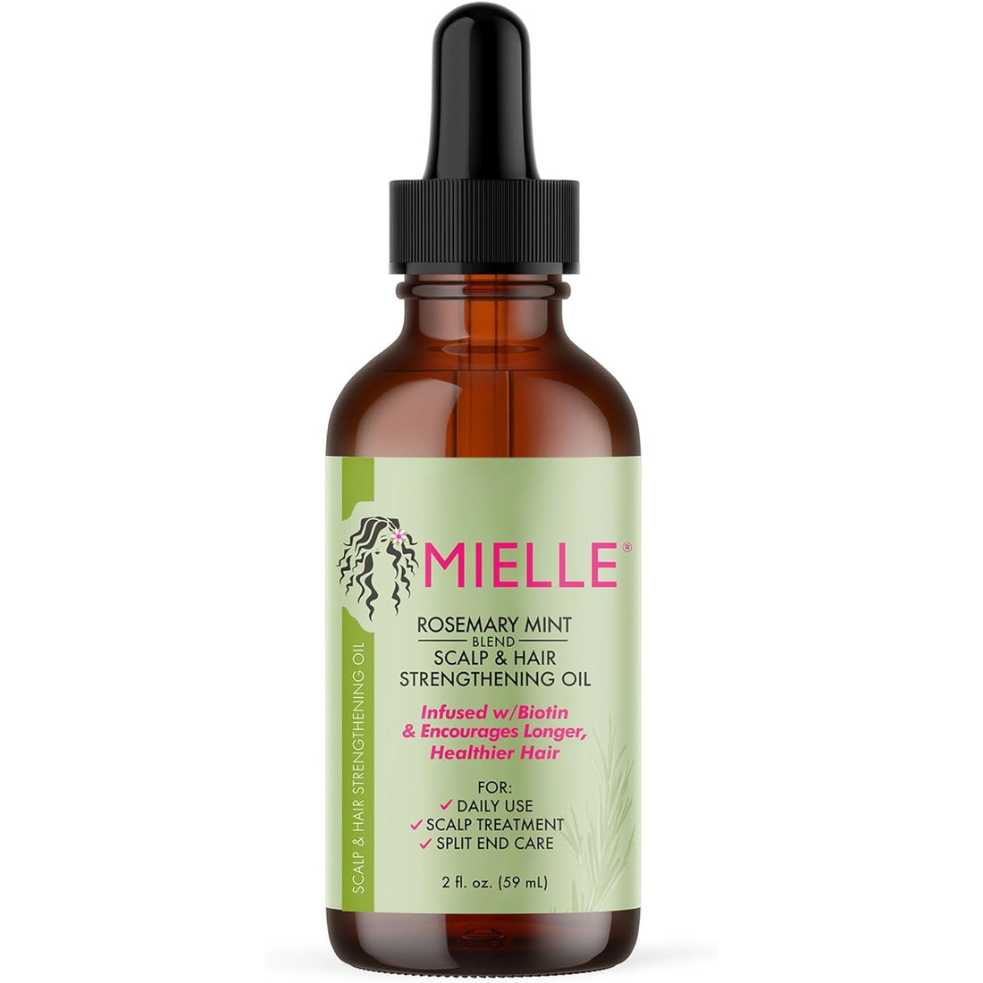 Mielle Organics MIELLE - ROSEMARY MINT, SCALP & HAIR OIL, INFUSED W/BIOTIN & ENCOURGES GROWTH, For daily use, SCALP TREATMENT, SPLIT END CARE & SCALP &STRENGTHENING OIL