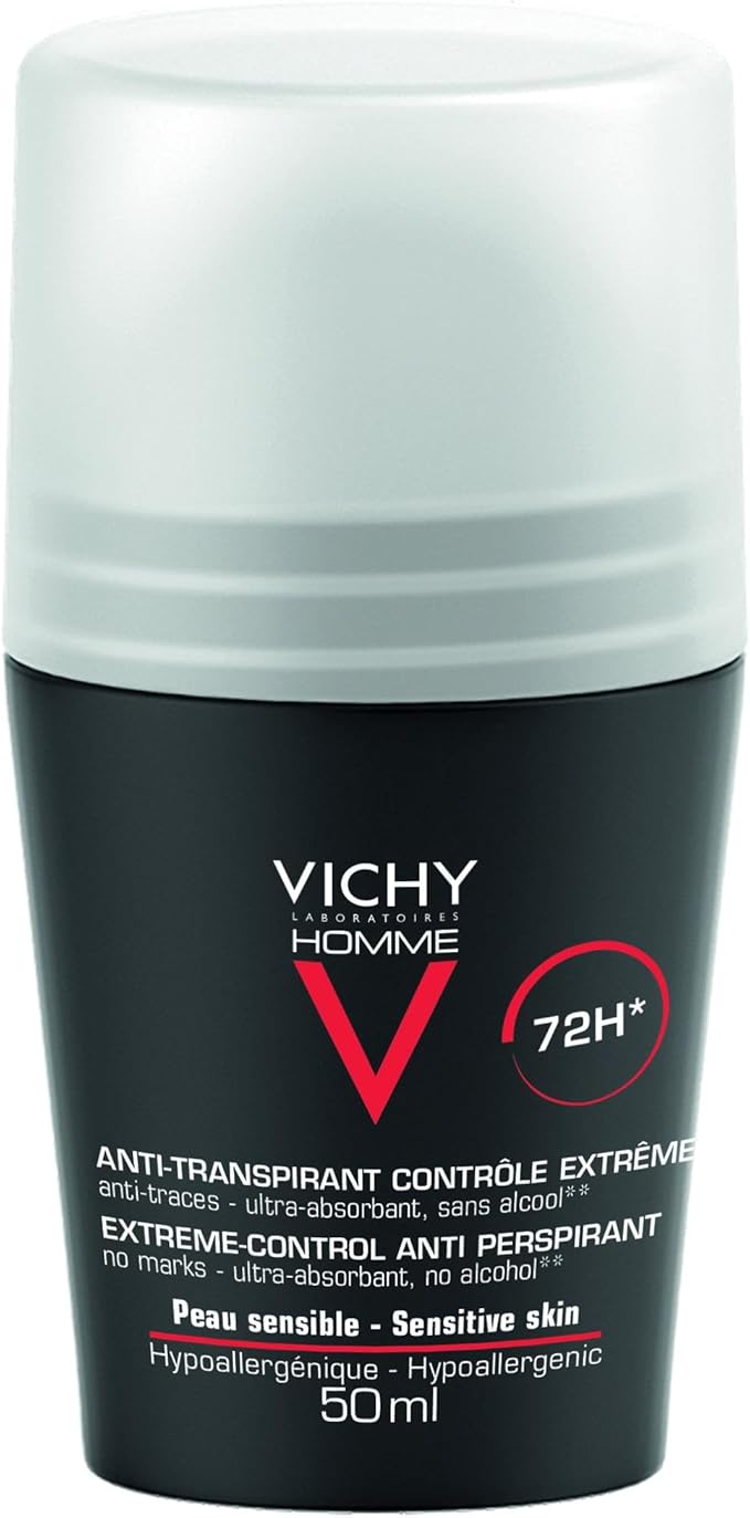 VICHY HOMME DEODORANT 72H Anti-Perspirant Bille - Set of 2x50ml