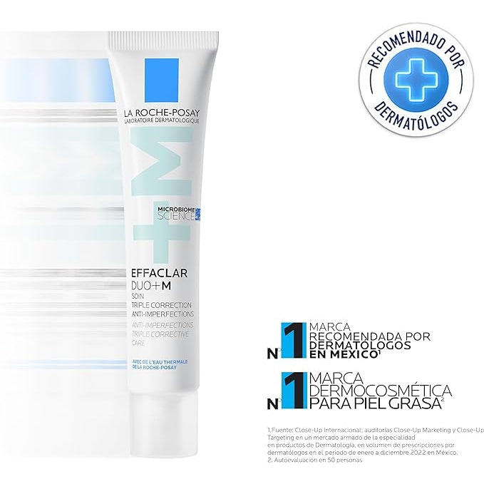 La Roche-Posay Effaclar Duo+M Anti-Blemish Corrective Gel Moisturiser for Oily, Blemish-Prone Skin 40ml