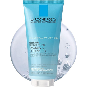 La Roche-Posay Toleriane Purifying Foaming Facial Cleanser, Face Wash for Oily Skin and Normal Skin with Niacinamide, Won’t Dry Out Skin, Soap Free, Fragrance Free