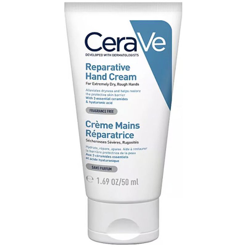 CeraVe Therapeutic Hand Cream for Dry Cracked Hands With Hyaluronic Acid 50mL