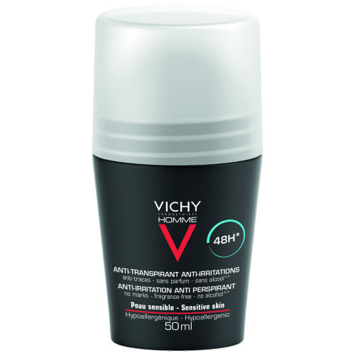 VICHY HOMME DEODORANT 48H Détranspirant Bille Sensitive Skin - Set of 2x50ml