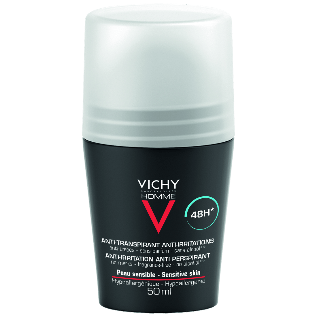 Vichy Homme Anti-Perspirant Anti-Irritation 48HR Deodorant Roll-On 2 x 50ml